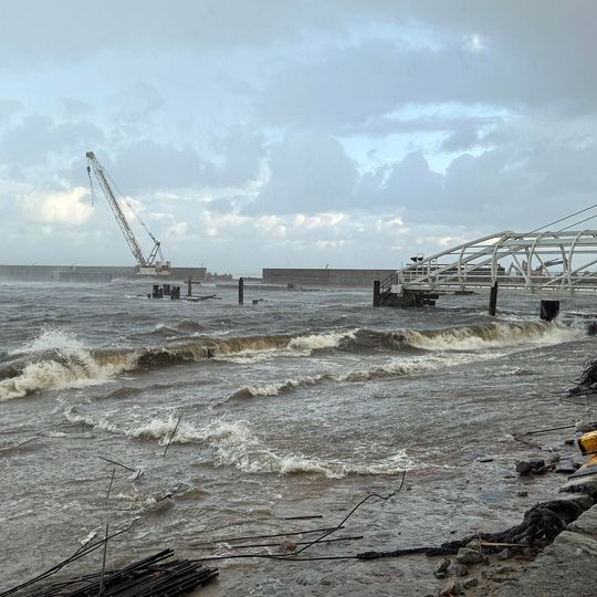 sztorm, Port Ustka