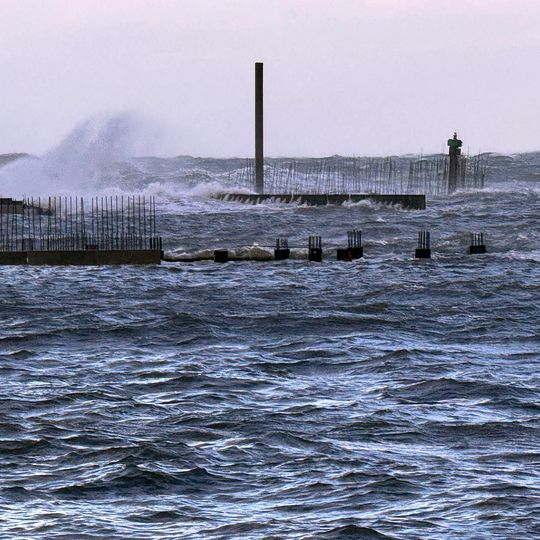sztorm, Port Ustka