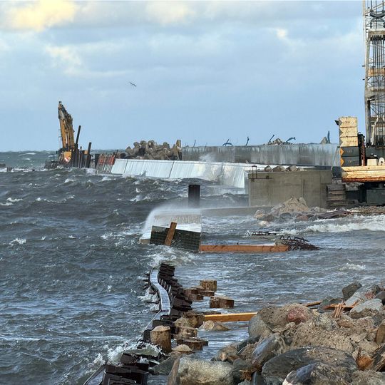 sztorm, Port Ustka