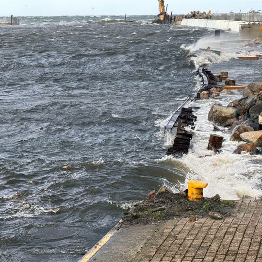 sztorm, Port Ustka