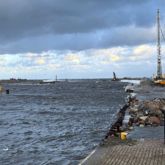 sztorm, Port Ustka