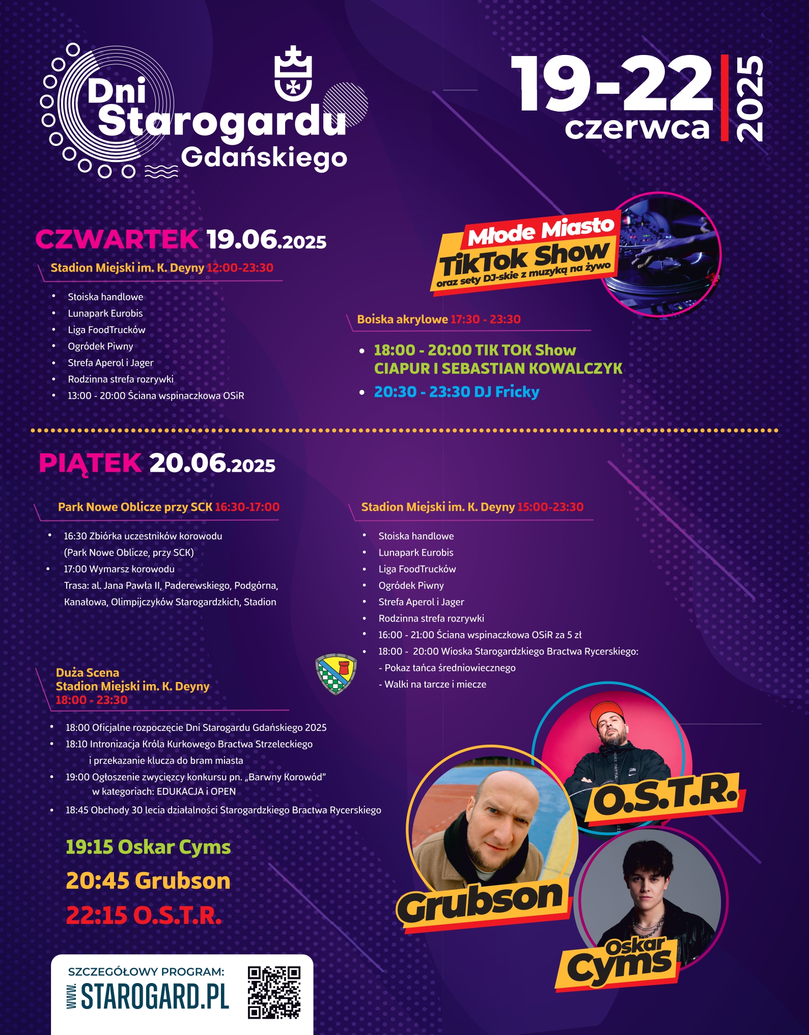 Dni Starogardu Gdańskiego 2025, program
