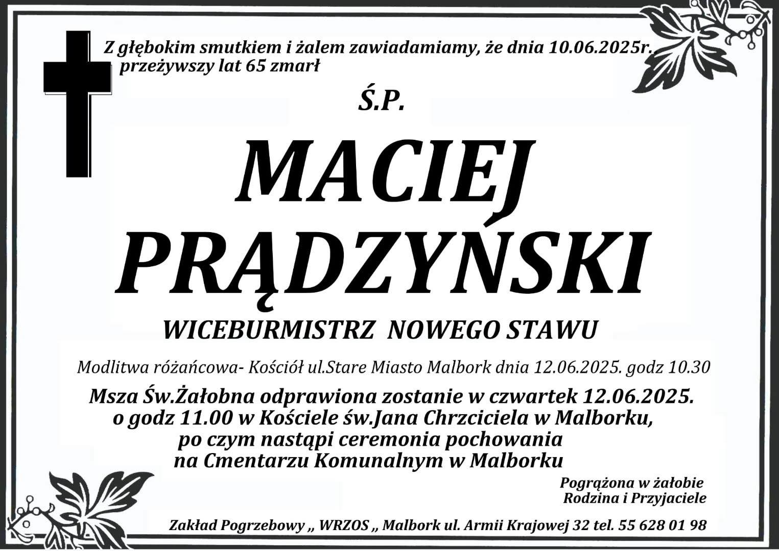 Maciej Pradzyński, klepsydra