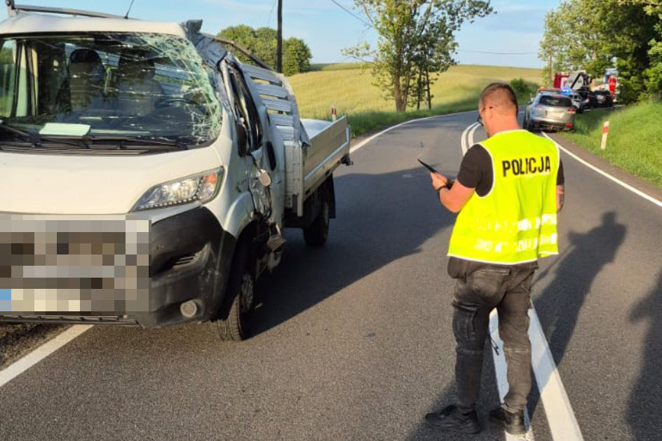 wypadek w Łąkiem