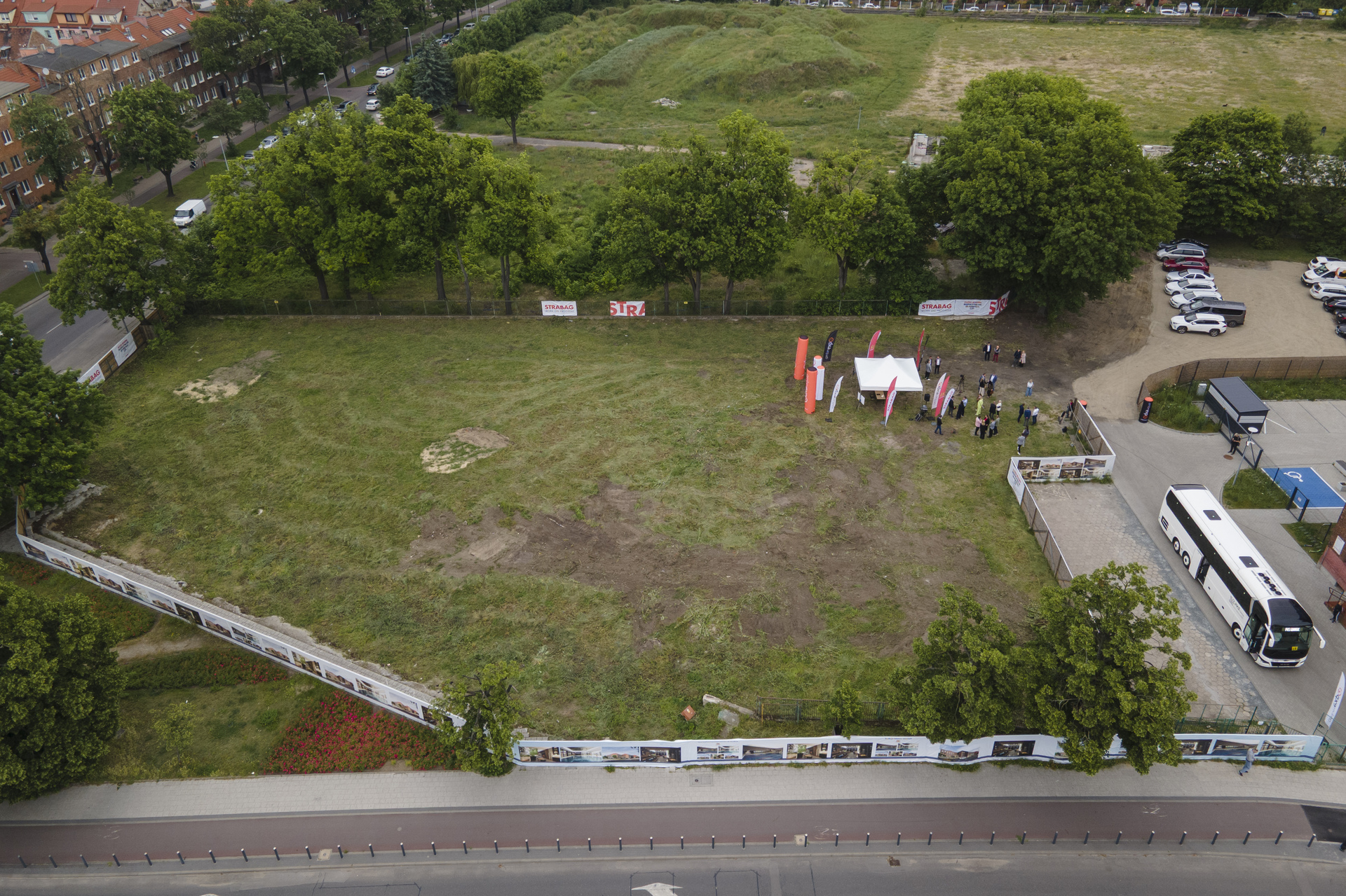 teren, na którym powstanie basen we Wrzeszczu
