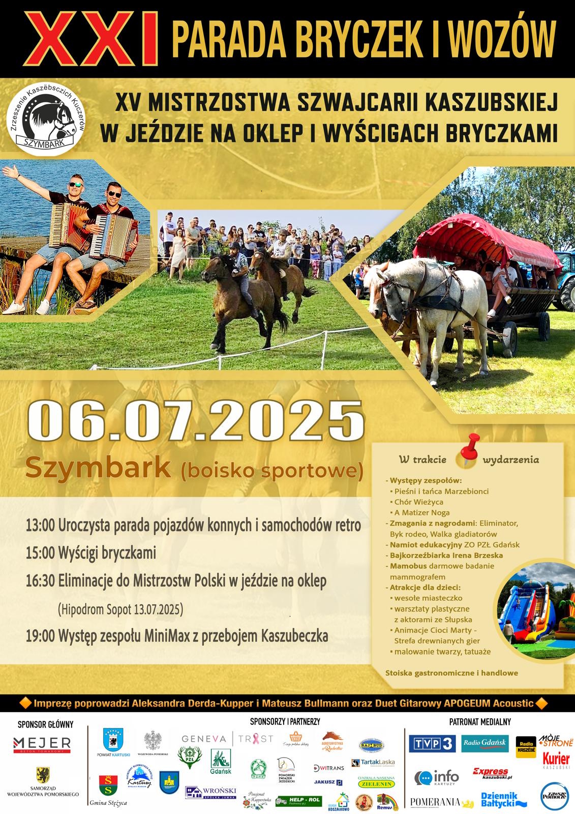 XXI Parada Bryczek i Wozów w Szymbarku, plakat