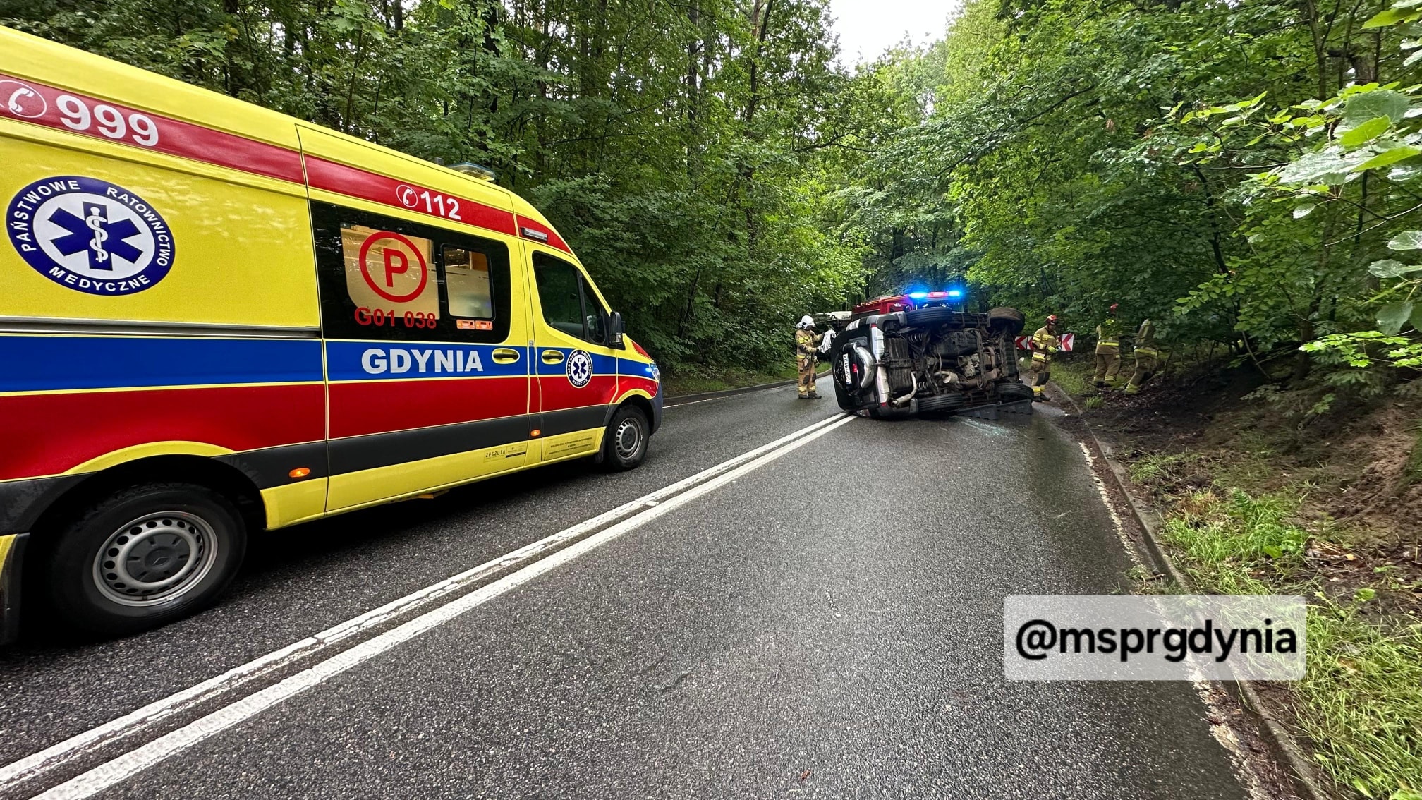 wypadek na ul. Wiczlińskiej w Gdyni