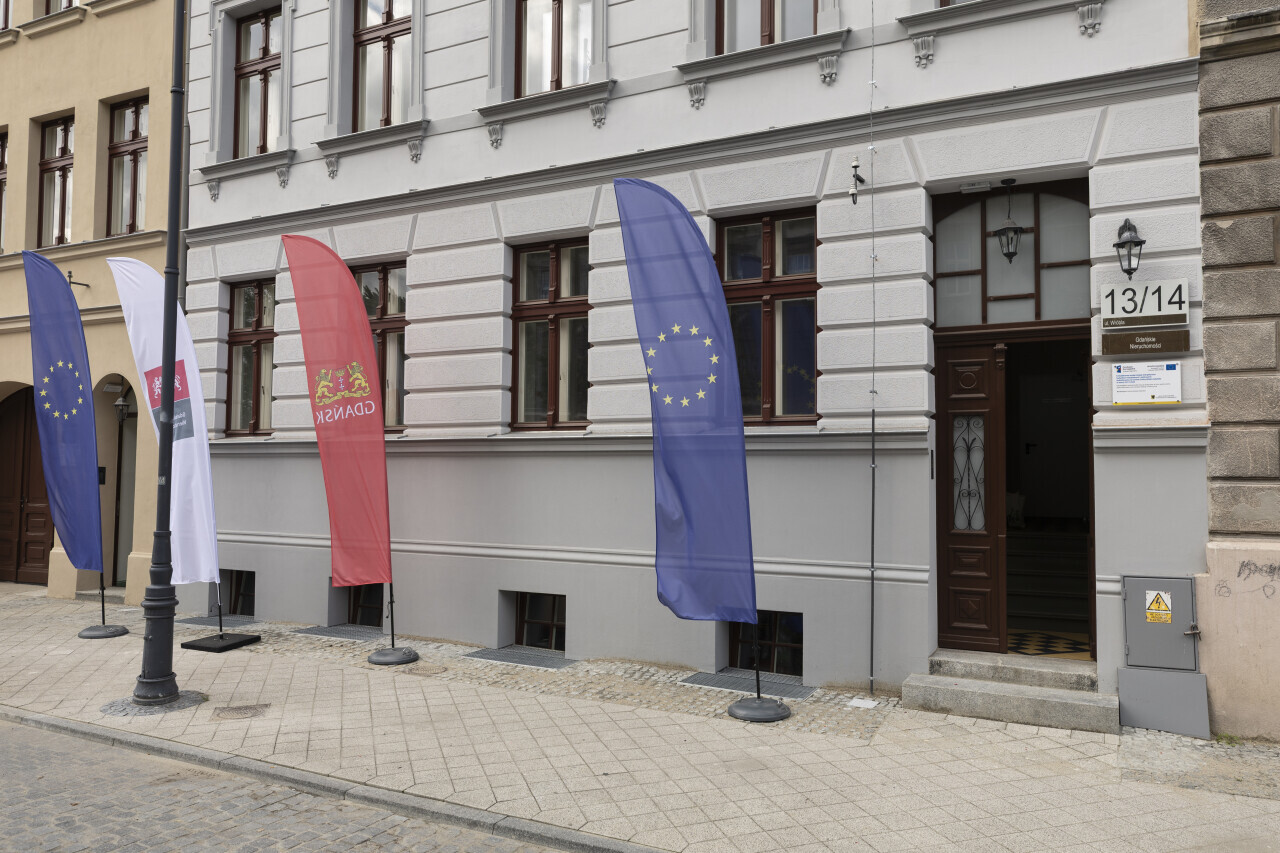 odrestaurowana kamienica przy ul. Wróblej 13/14 w Gdańsku
