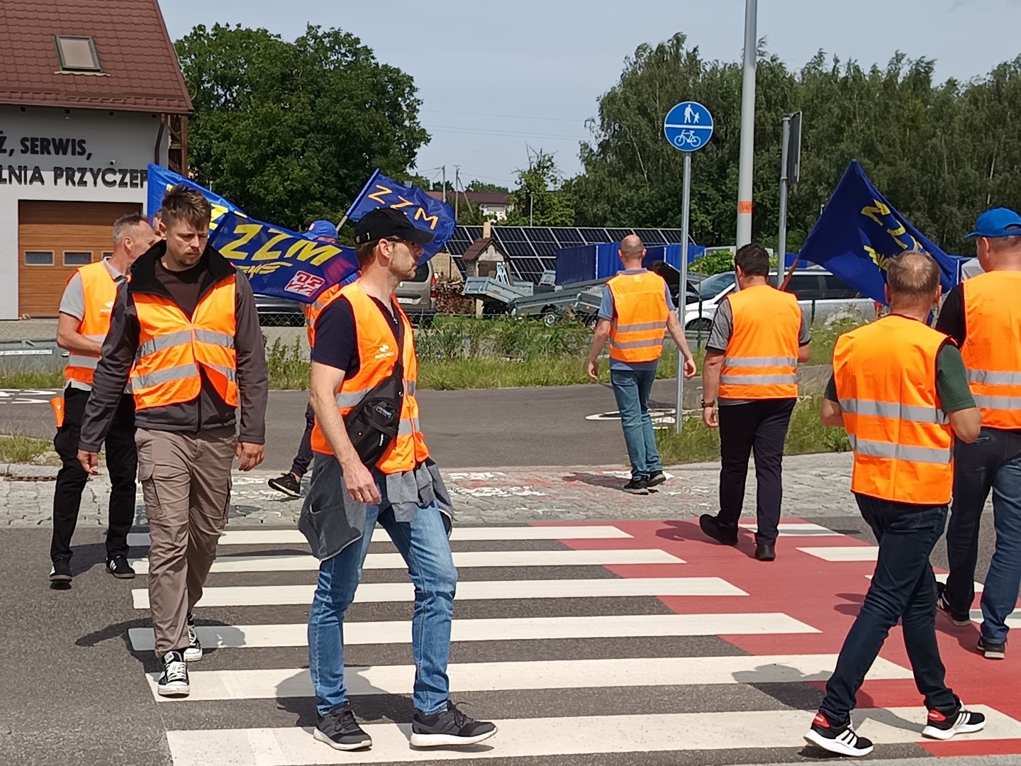 protest koljearzy w Czarlinie