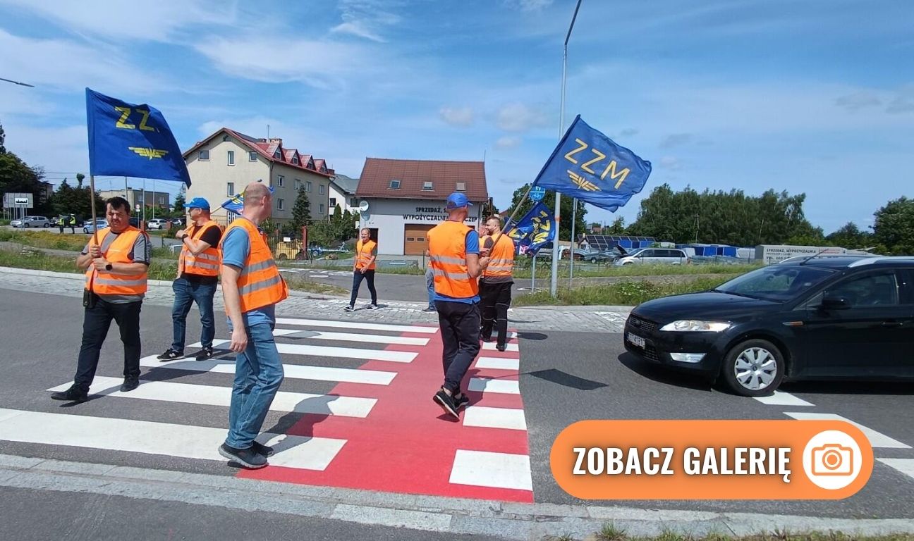 protest kolejarzy w Czarlinie