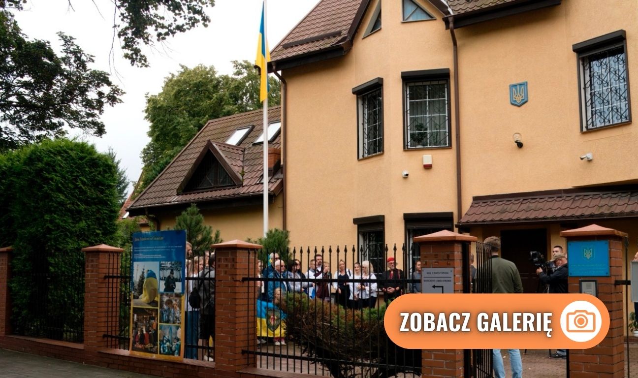uroczystości pod konsulatem w Gdańsku z okazji Dnia Niepodległości Ukrainy 2025