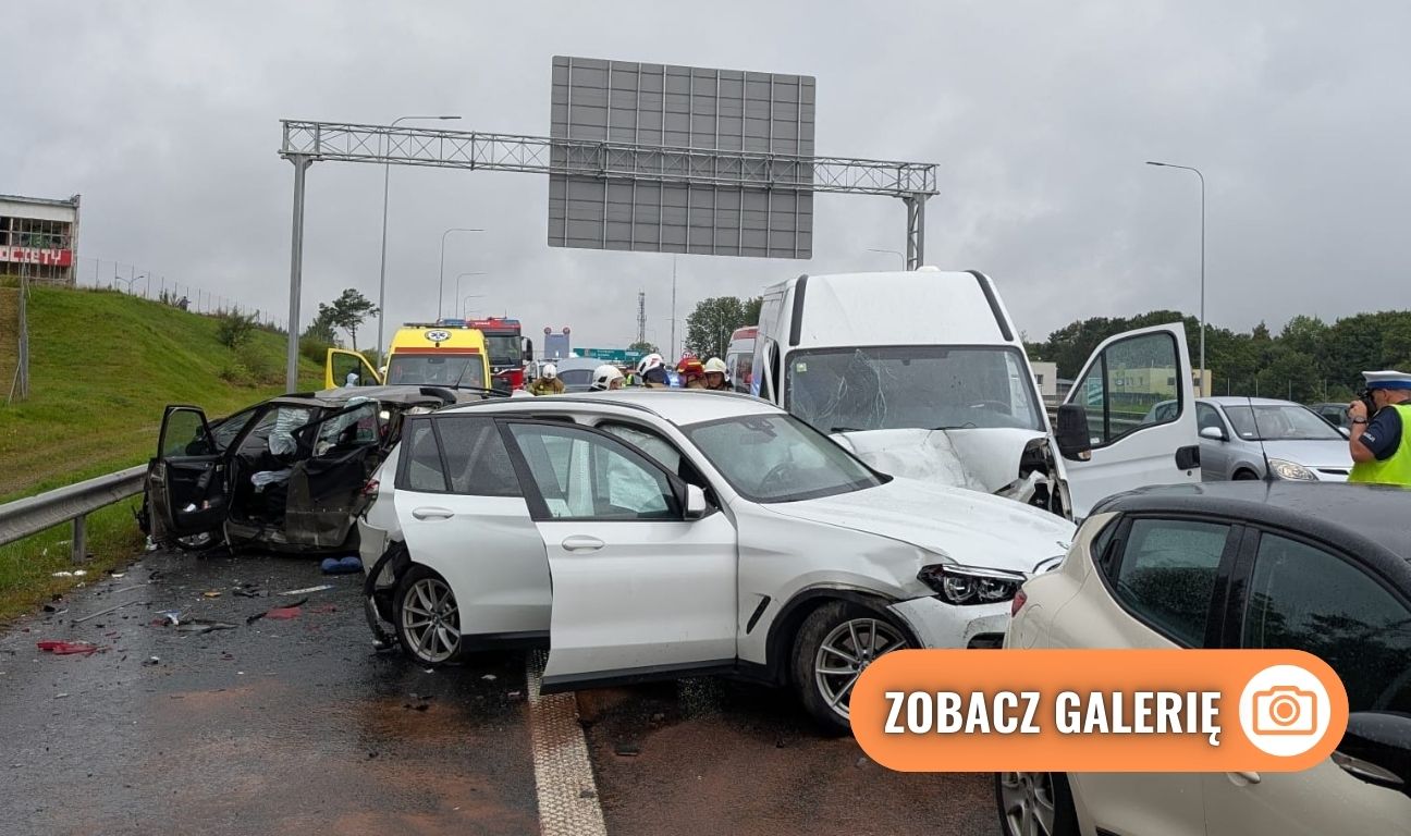 wypadek na Trasie Kaszubskiej w Gdyni