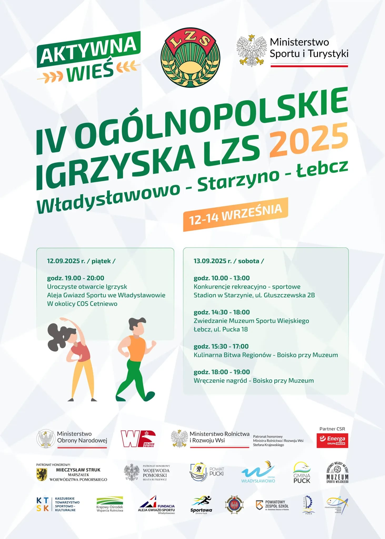 IV Ogólnopolskie Igrzyska LZS – Aktywna Wieś na Pomorzu, plakat