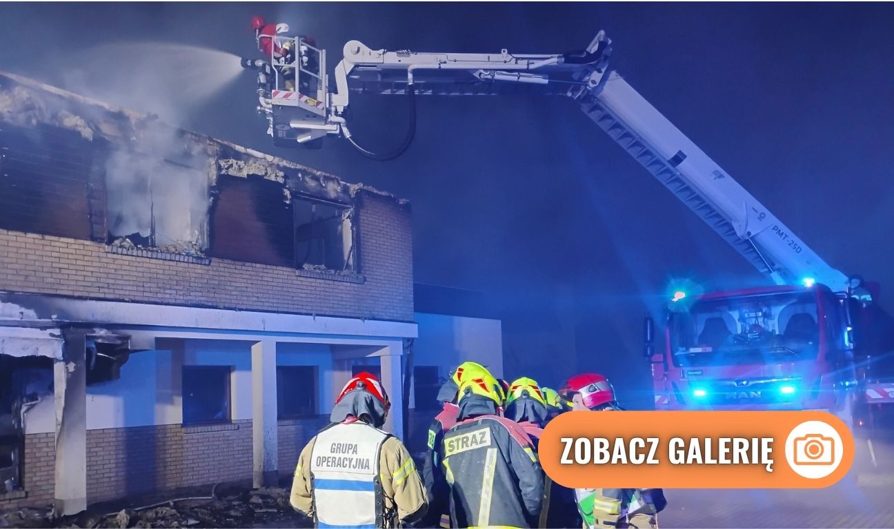 pożar fabryki okien w Rusocinie