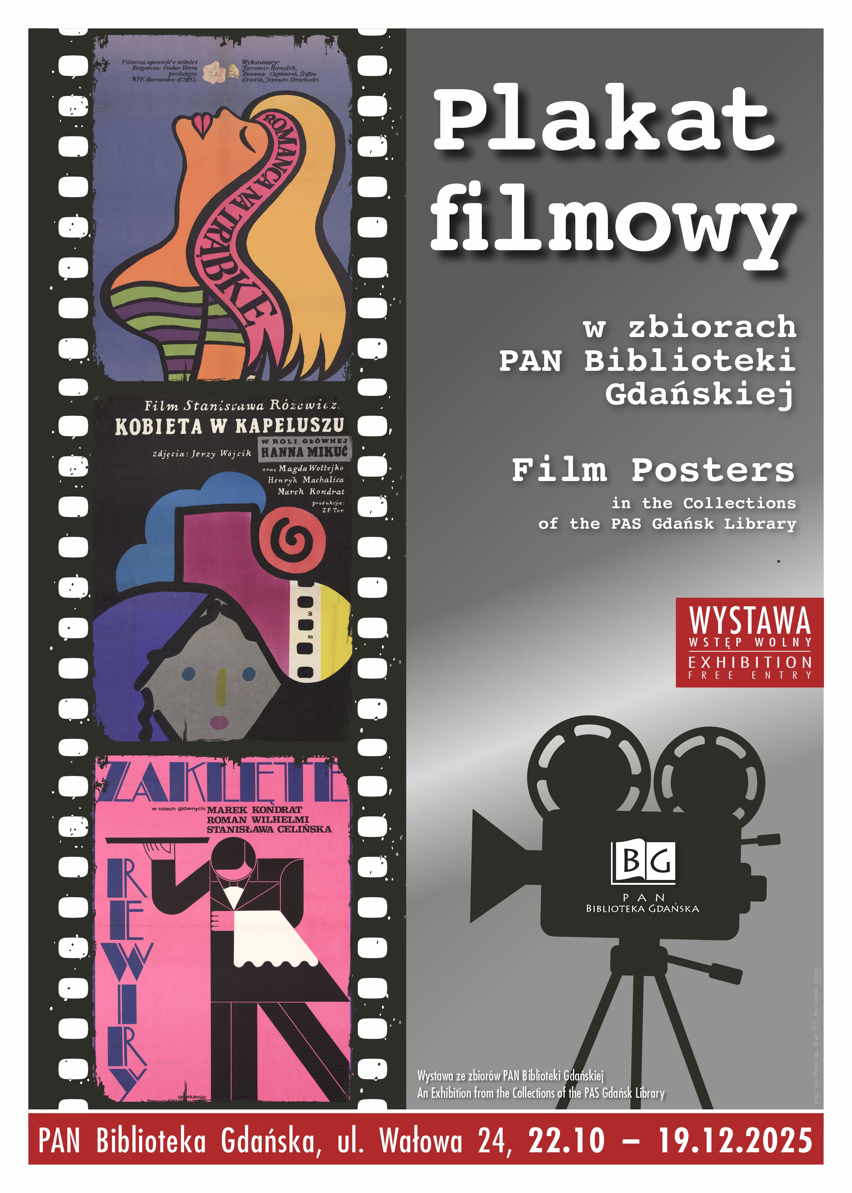 Wystawa plakatów filmowych w Bibliotece PAN, plakat
