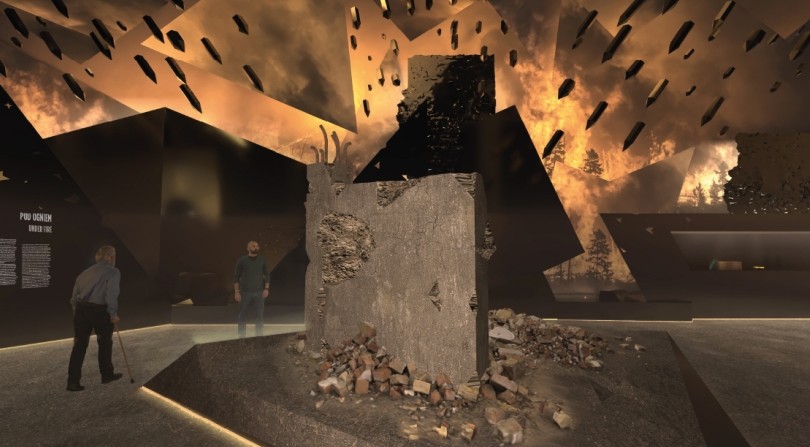 fragment ściany wartowni nr 5, projekt JAZ + Architekci