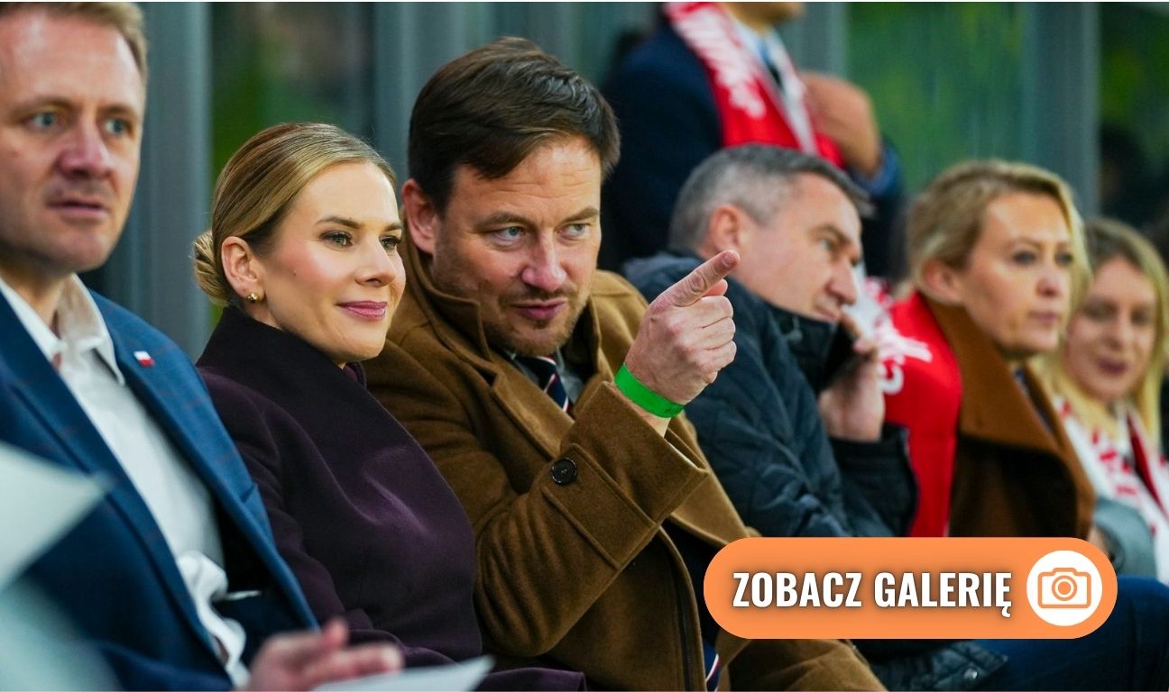 Marta Nawrocka na meczu Polska-Holandia