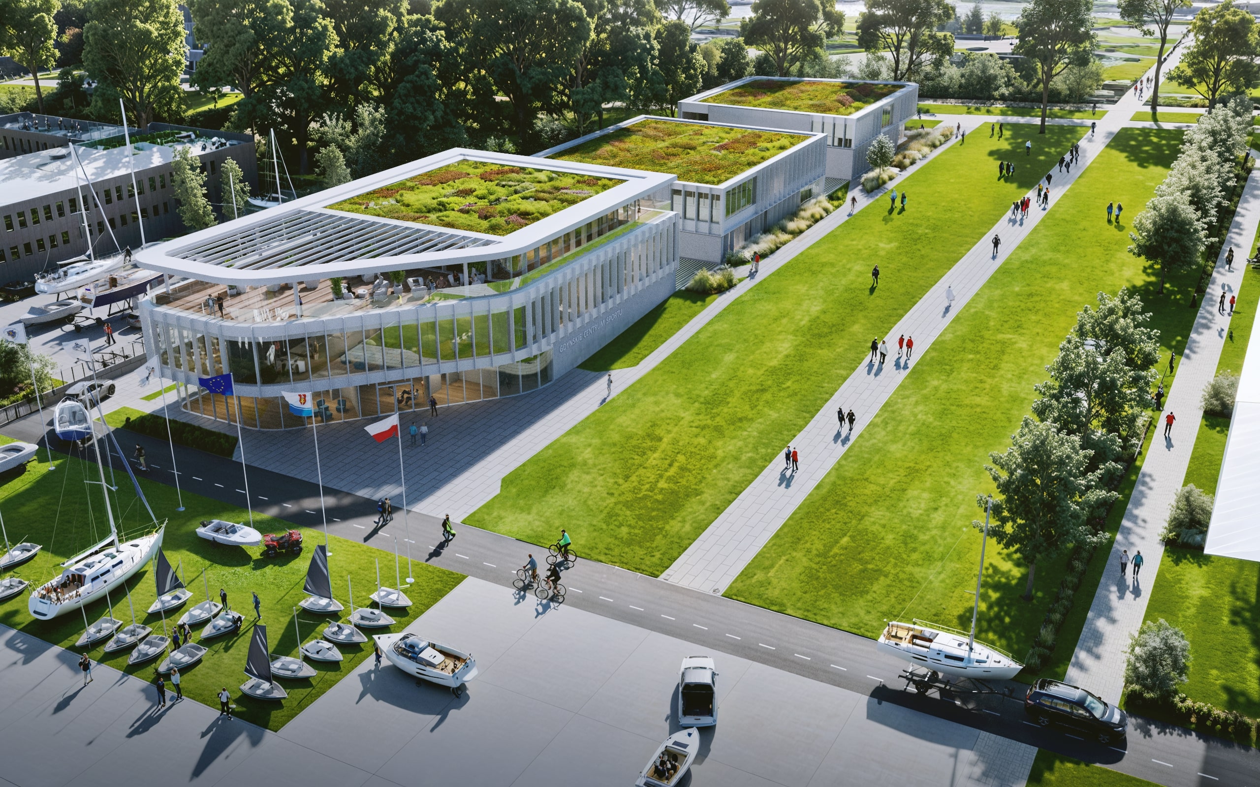 Wizualizacja przedstawiająca Olimpijskie Centrum Żeglarskie