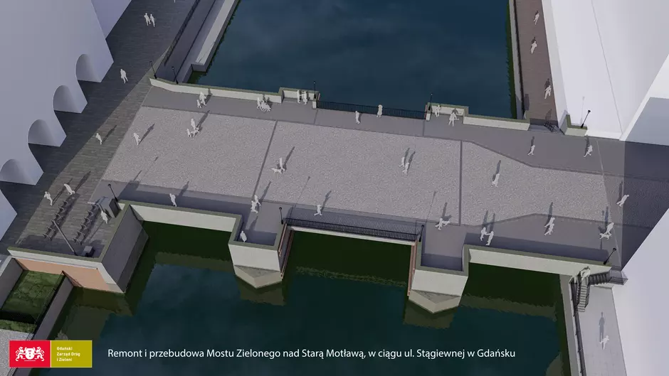 Most Zielony po remoncie, wizualizacja