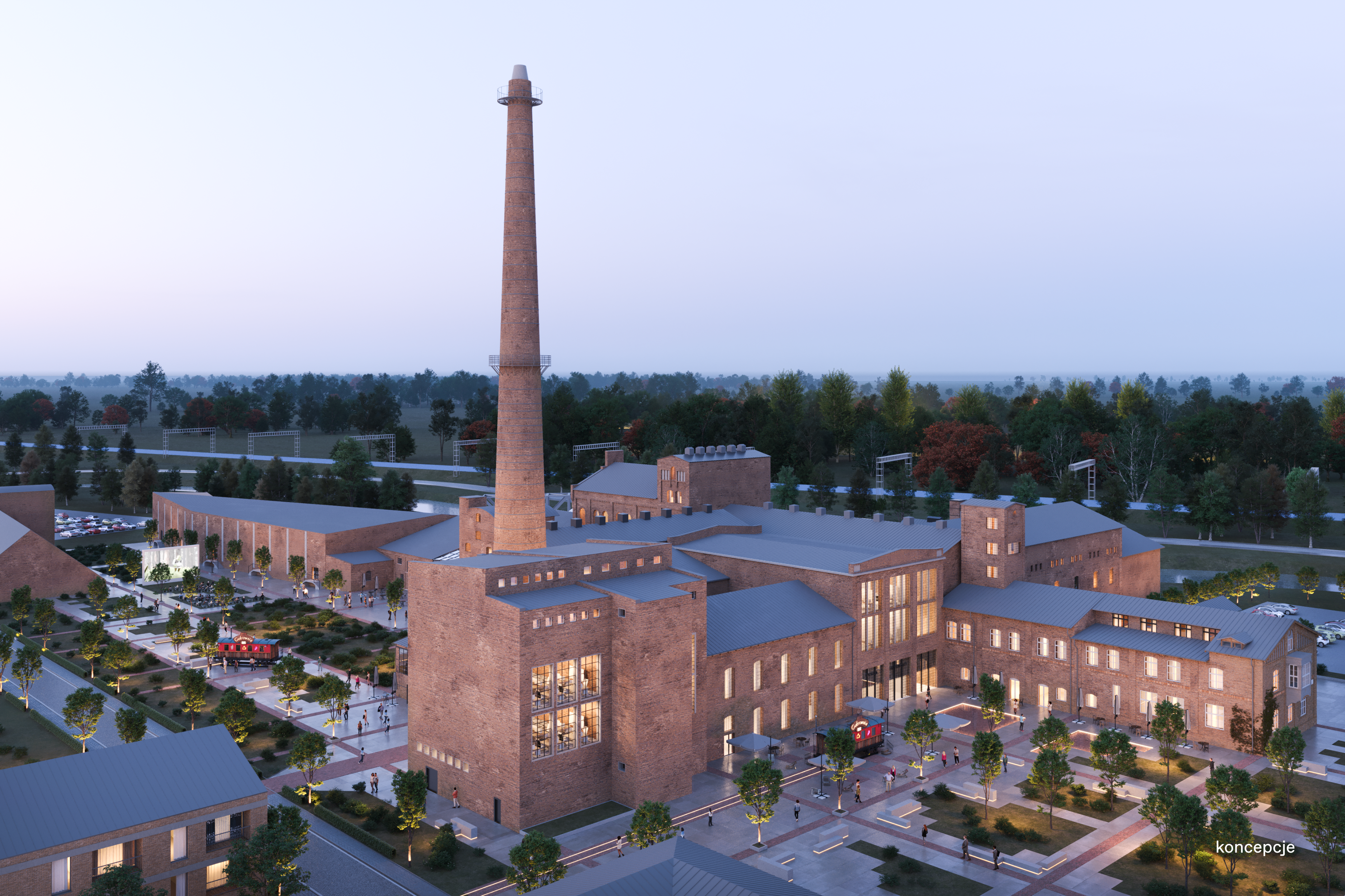 Cukrownia w Pruszczu Gdańskim po rewitalizacji, wizualizacja