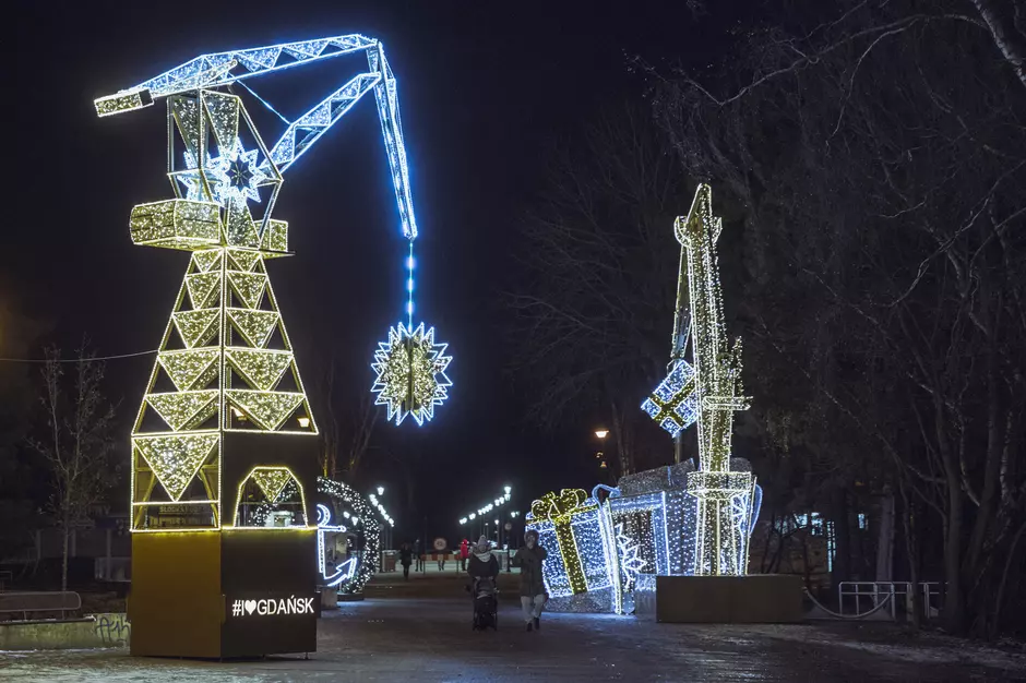 świąteczne iluminacje w Gdańsku-Brzeźnie