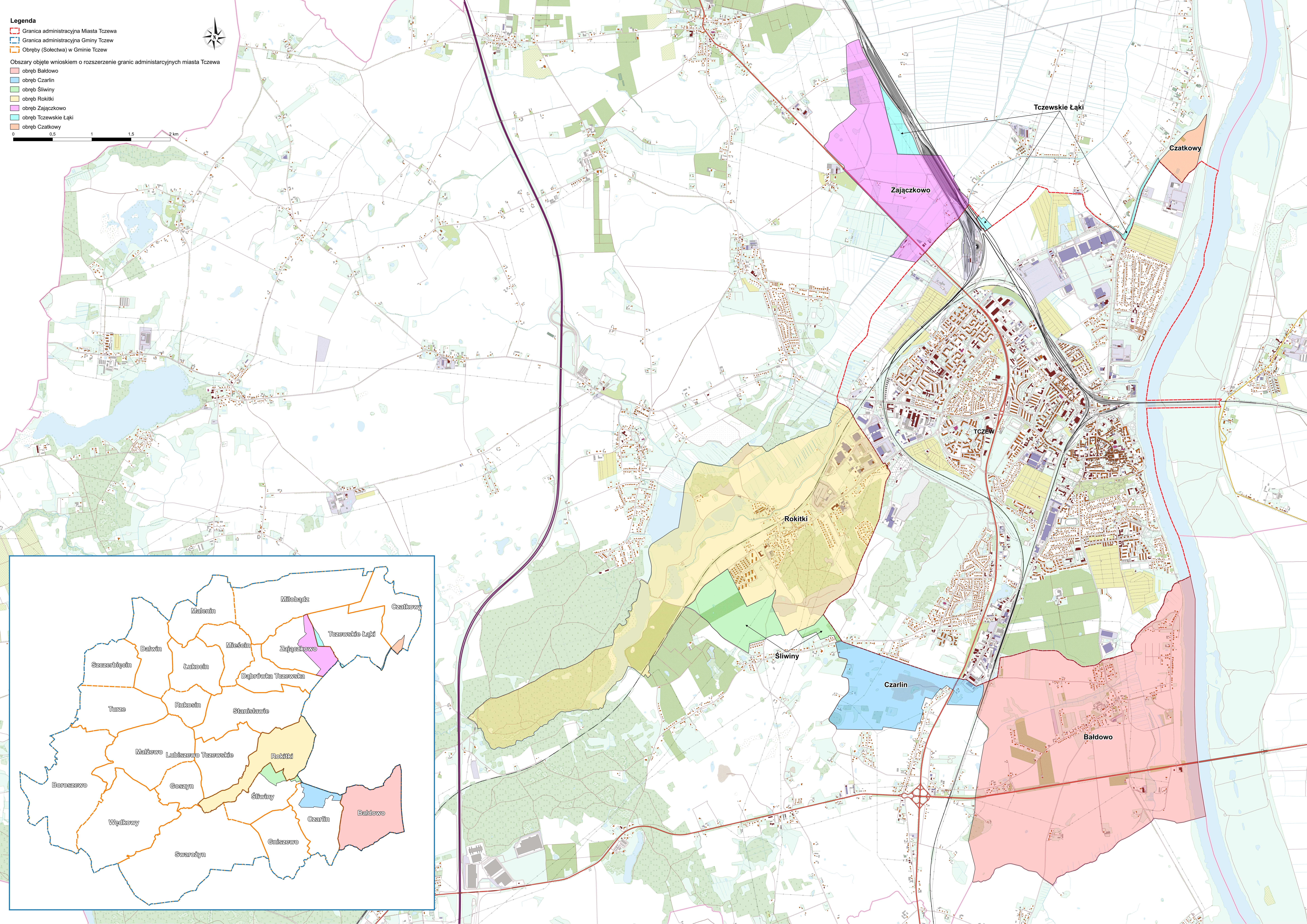 tereny proponowane do przejęcia przez miasto Tczew