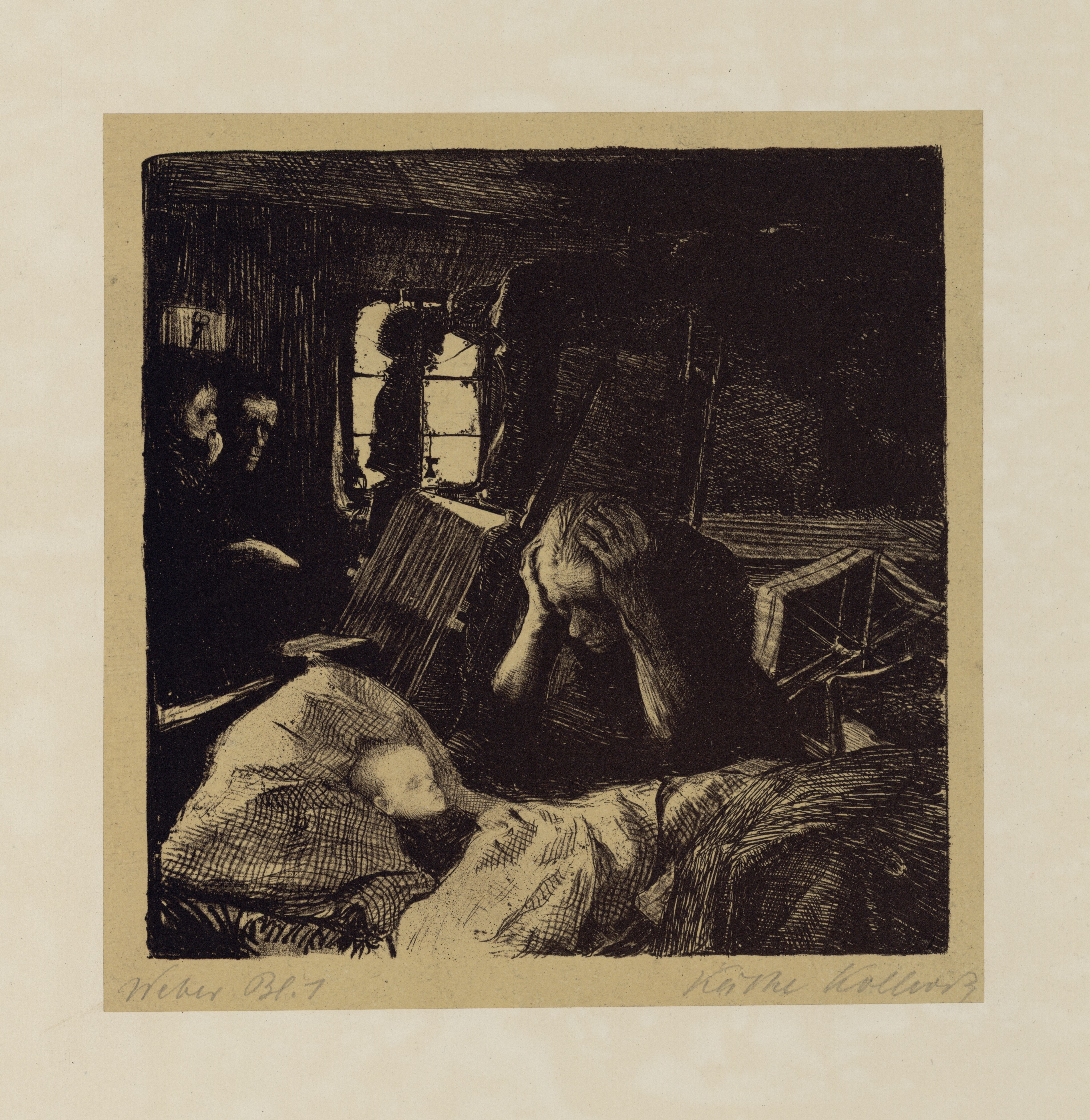 Käthe Kollwitz, „Nie” (z serii „Powstanie tkaczy”)