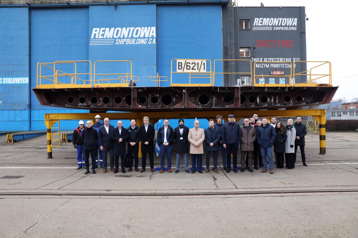 stępka pod budowę pierwszego promu pasażersko-samochodowego dla Szkotów