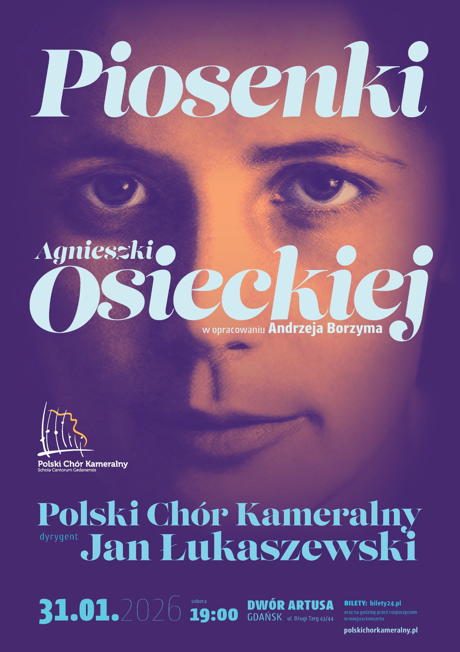 piosenki Agnieszki Osieckiej w Dworze Artusa w Gdańsku, plakat