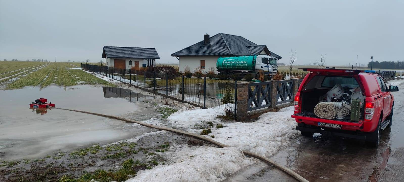 działania strażaków w powiecie człuchowskim