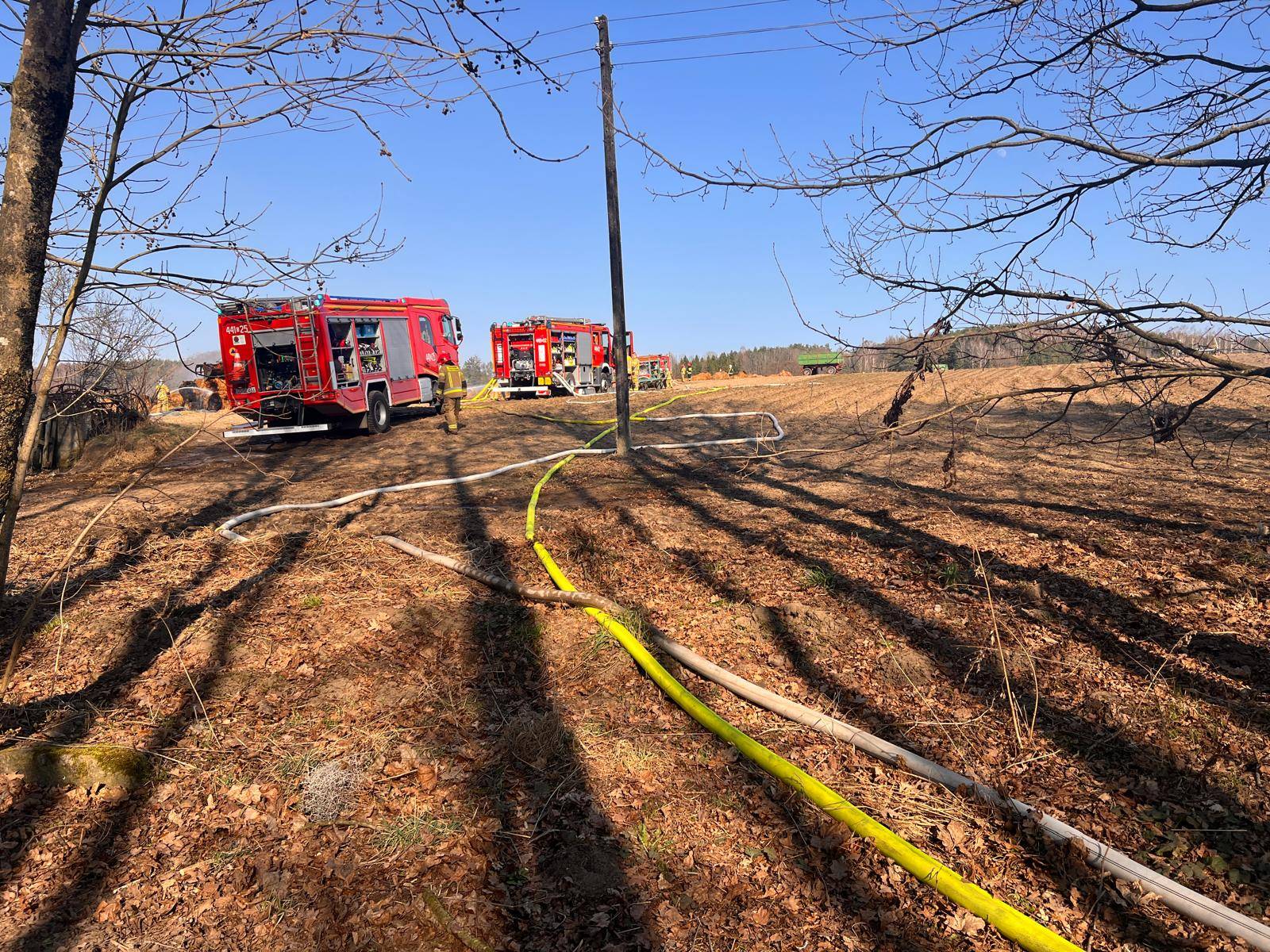 pożar balotów słomy, Reskowo