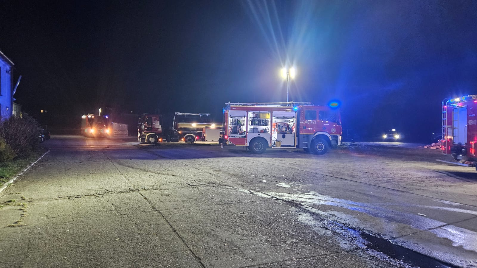 pożar zakładu produkcji sklejki, Kołczygłowy