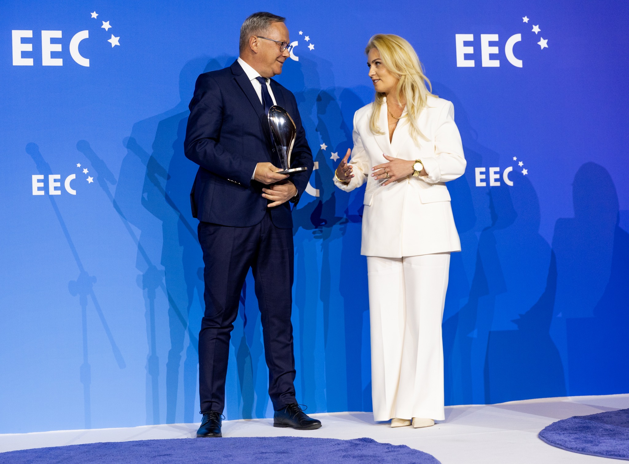 Janusz Stankowiak podczas odbierania nagrody