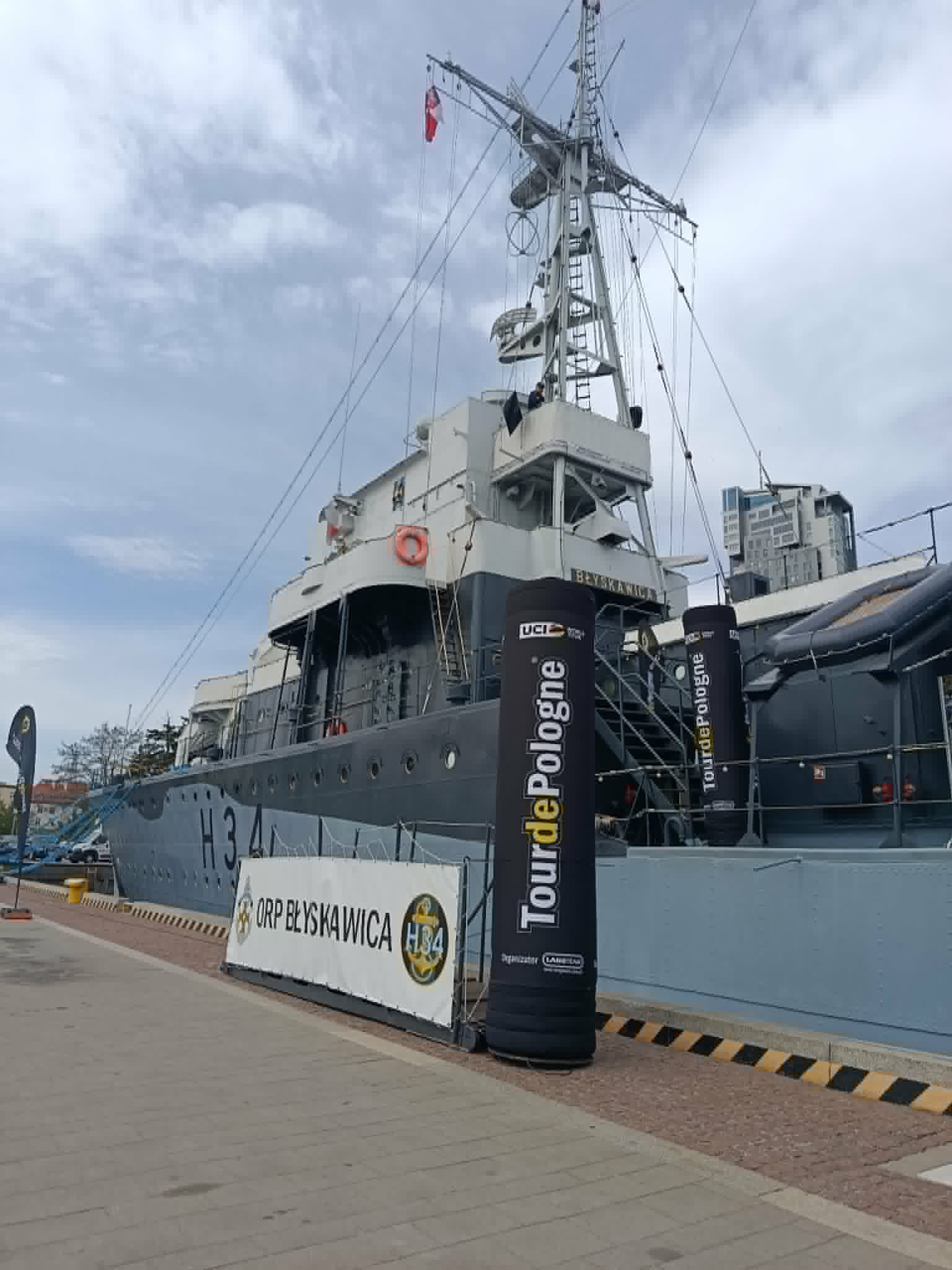 ORP „Błyskawica”, prezentacja pierwszego etapu Tour de Pologne, Gdynia 2026