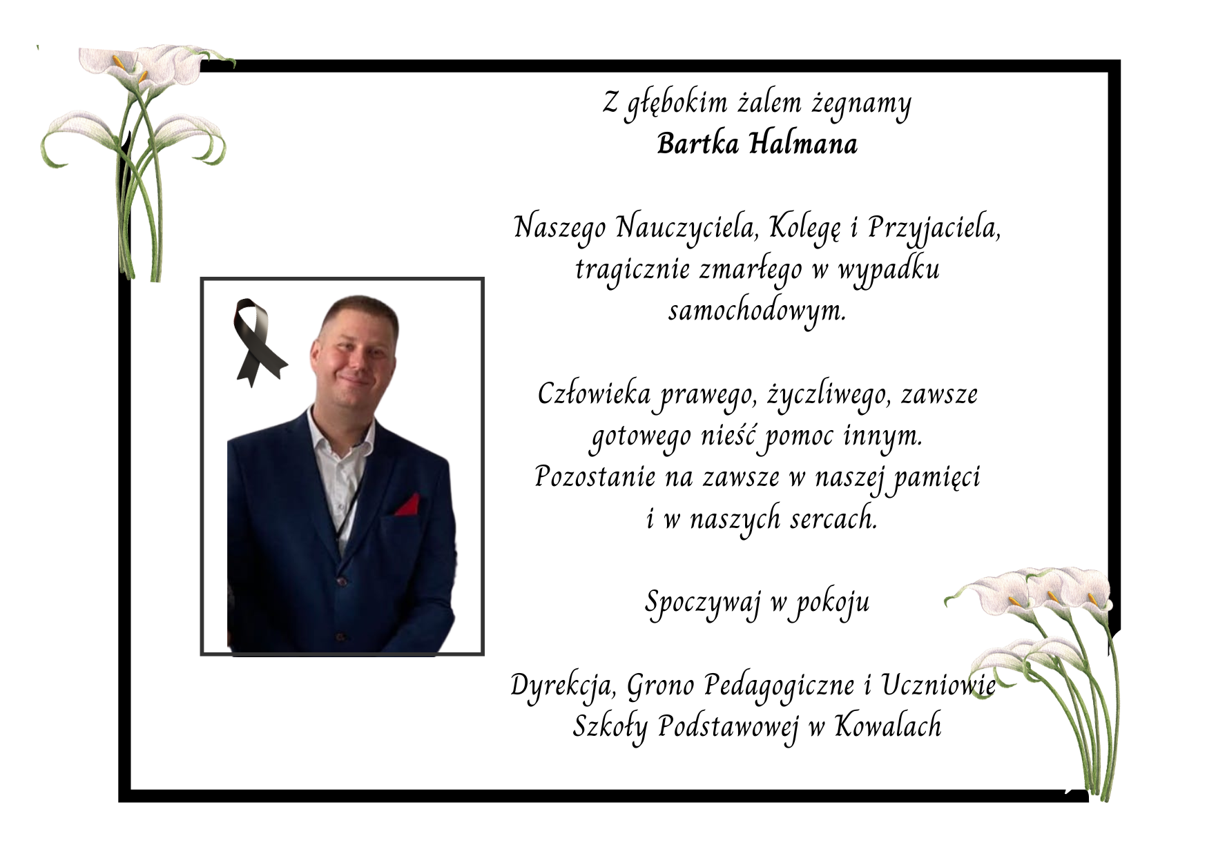 Bartosz Halman, pożegnanie