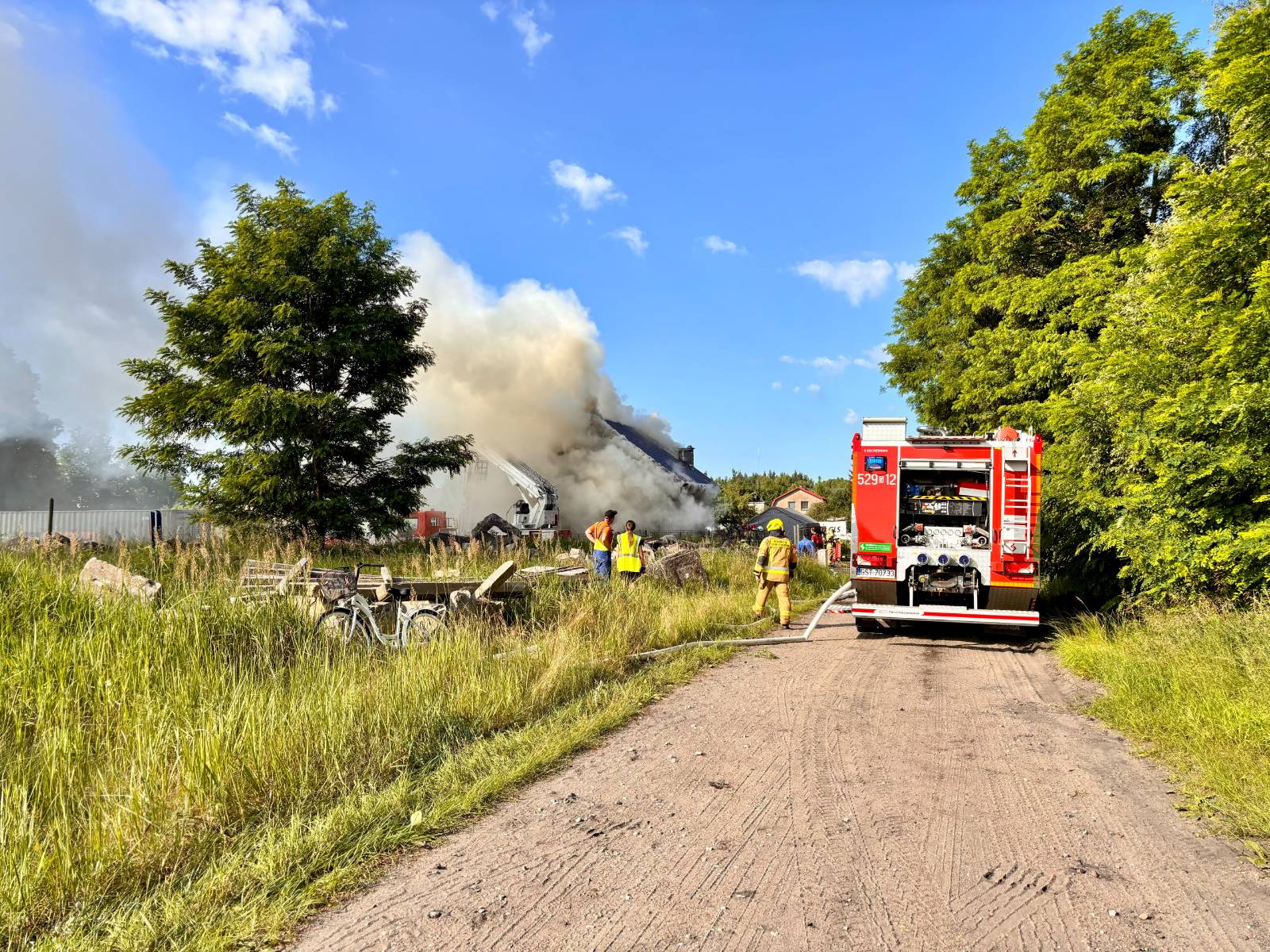 pożar domu, Czarna Woda