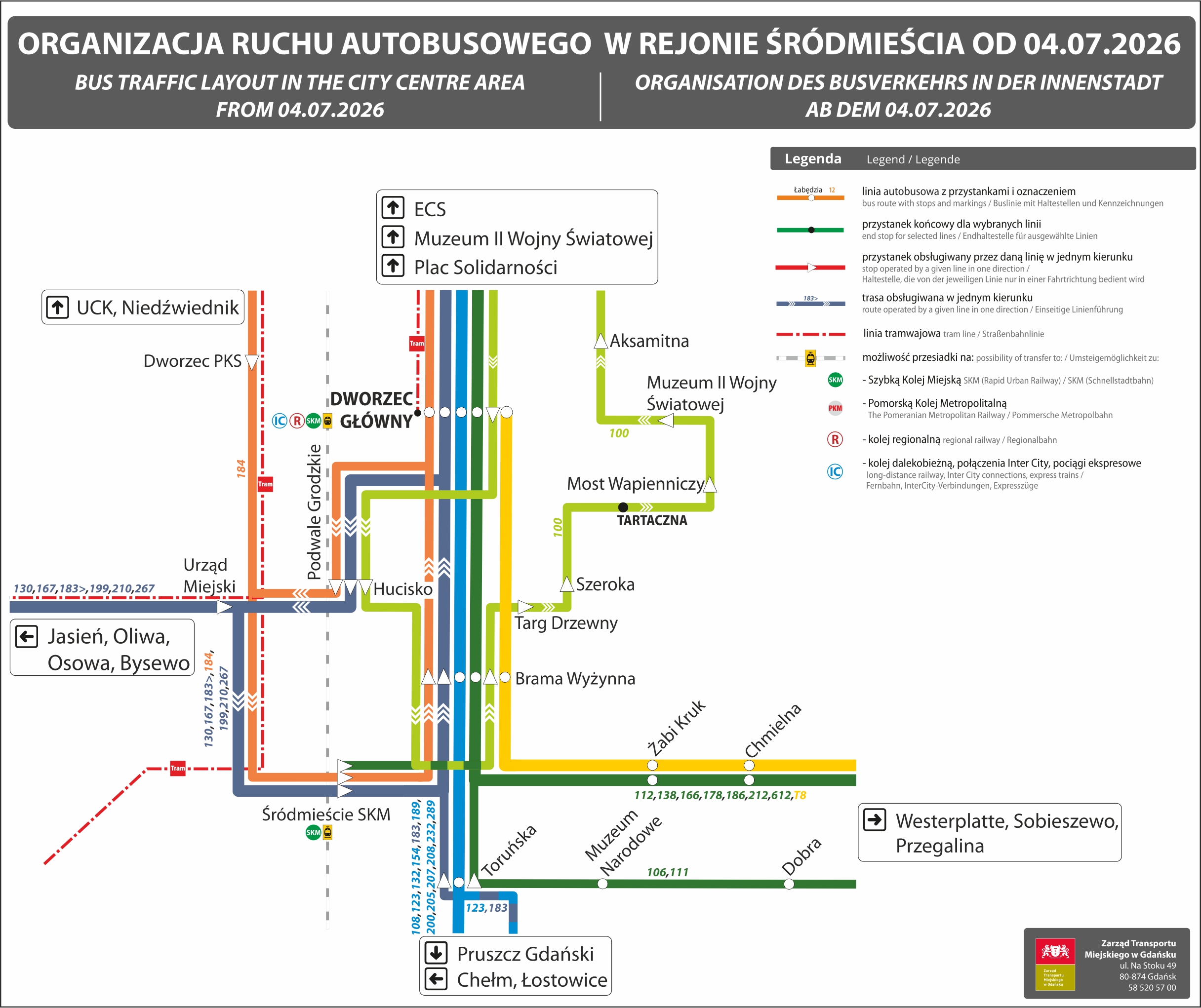 remont węzła Hucisko, Gdańsk 2026, organizacja ruchu autobusowego