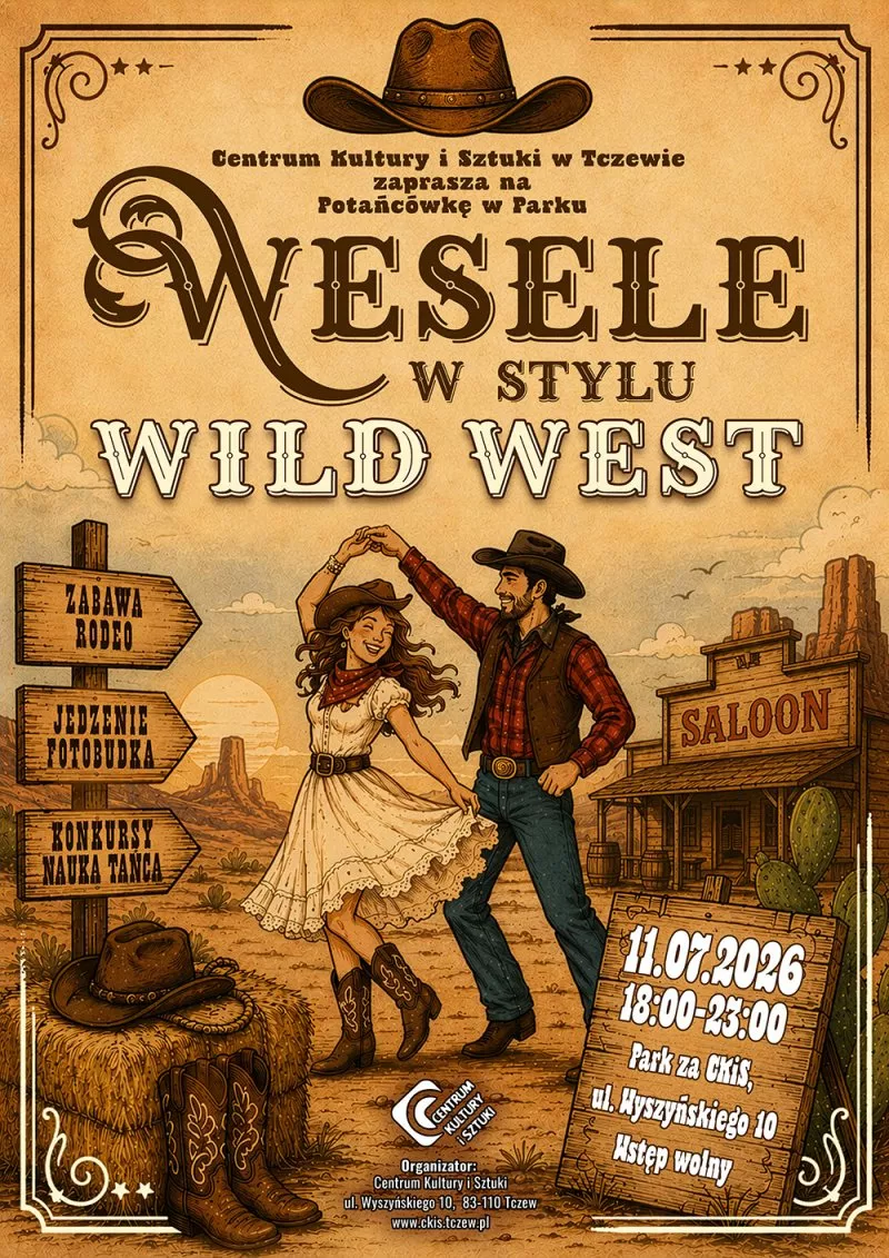 „Wesele w stylu Wild West”, Tczew, plakat