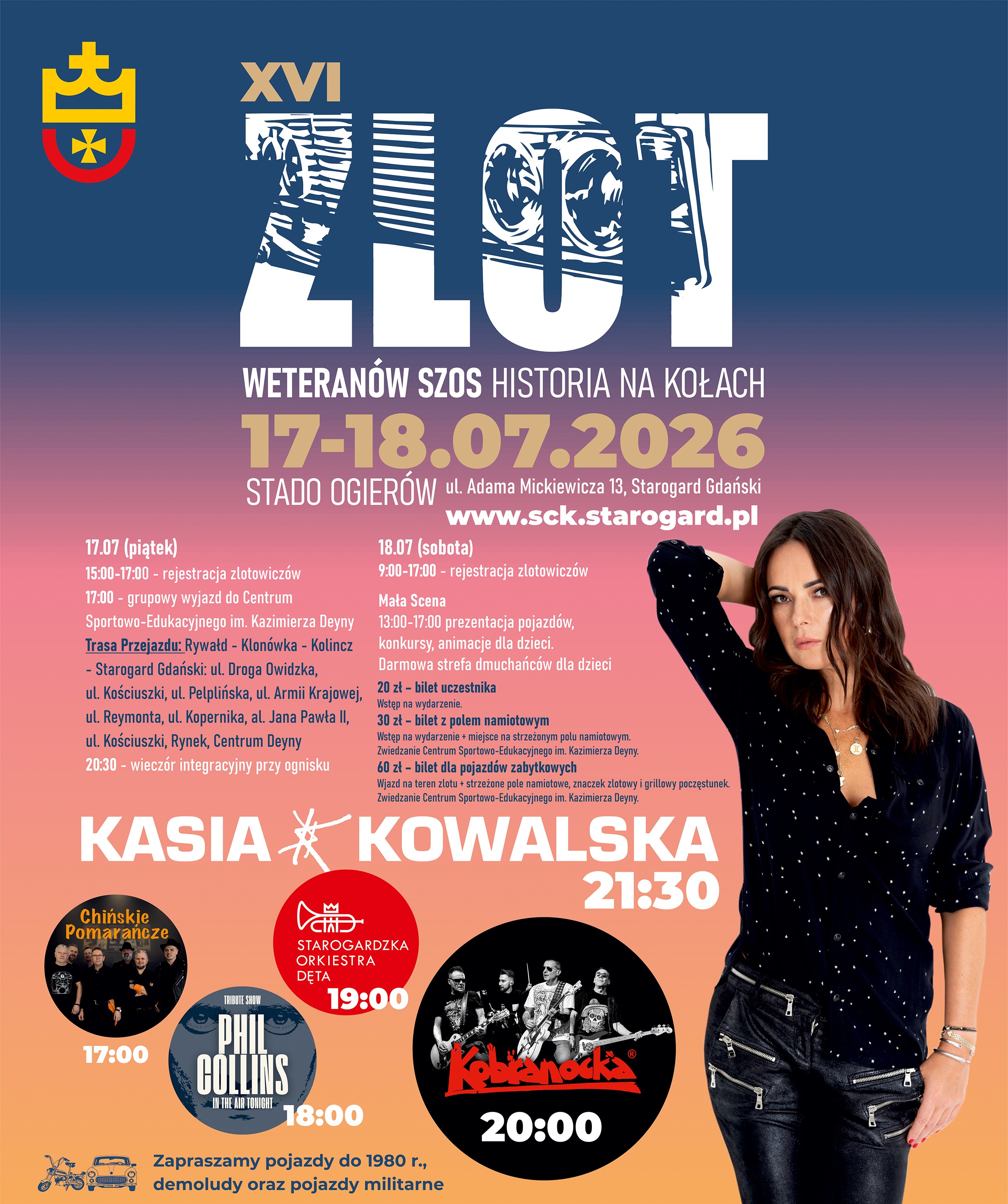 XVI Zlot Weteranów Szos, Starogard Gdański, plakat