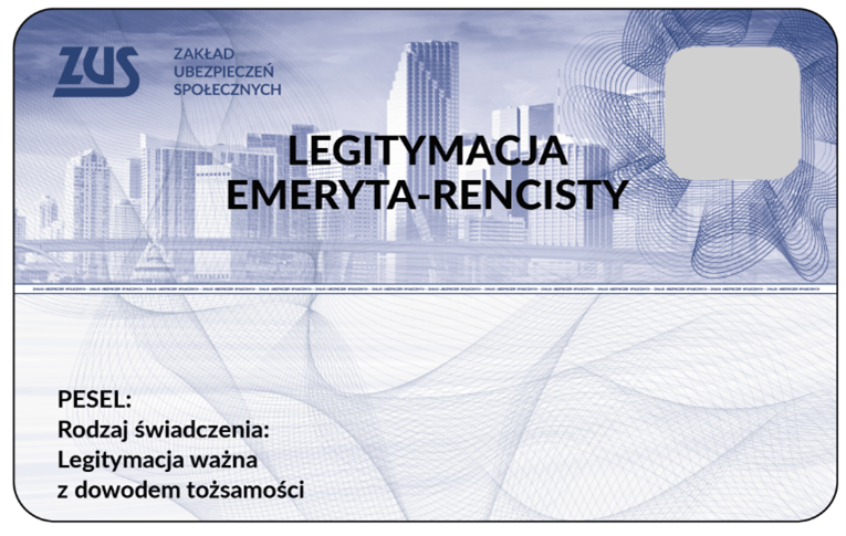 legitymacja emeryta-rencisty, awers