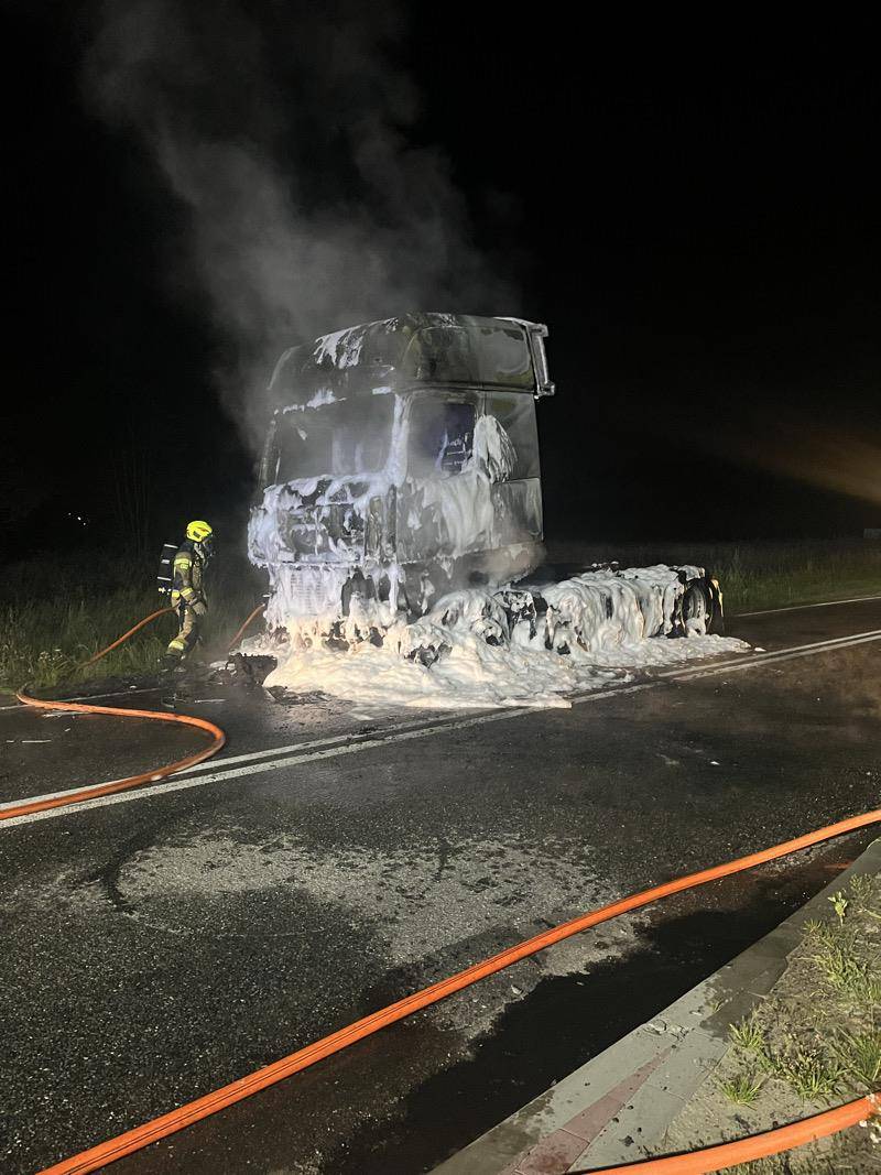 pożar ciągnika siodłowego, Bojano