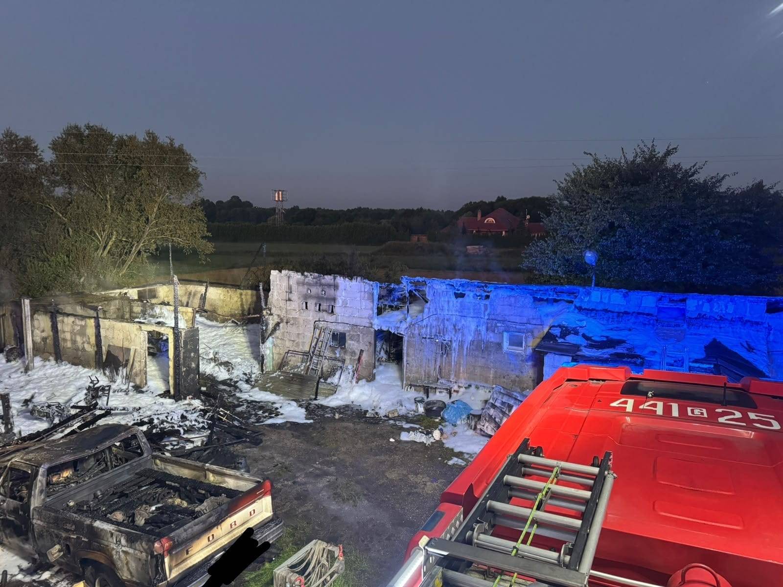 pożar warsztatu, Rebiechowo