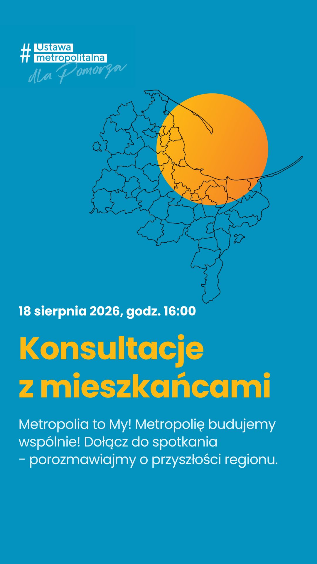 zawiązek metropolitalny, konsultacje, plakat