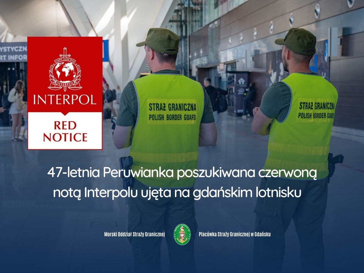 straż graniczna w Gdańsku, czerwona nota interpolu