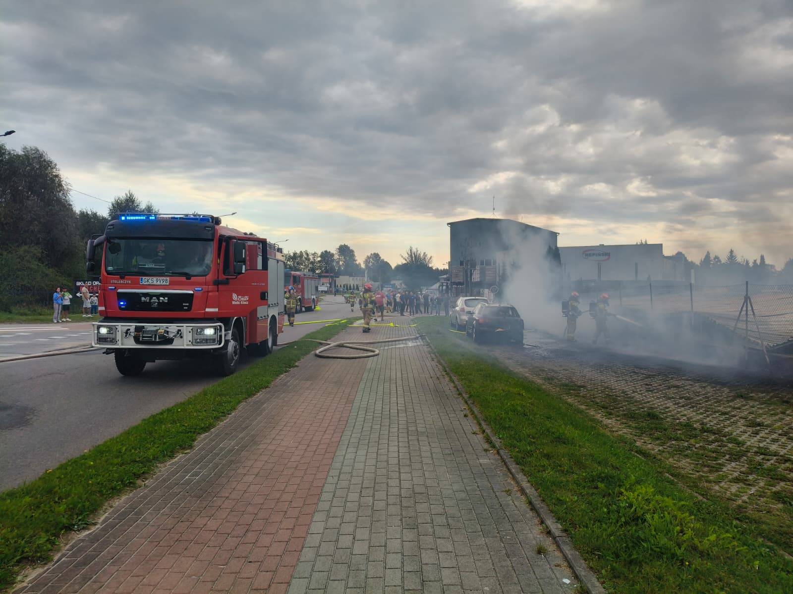 pożar magazynu ze styropianem, Kościerzyna