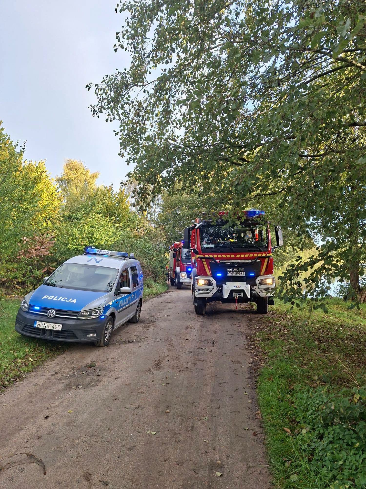 wypadek, jezioro Kielno