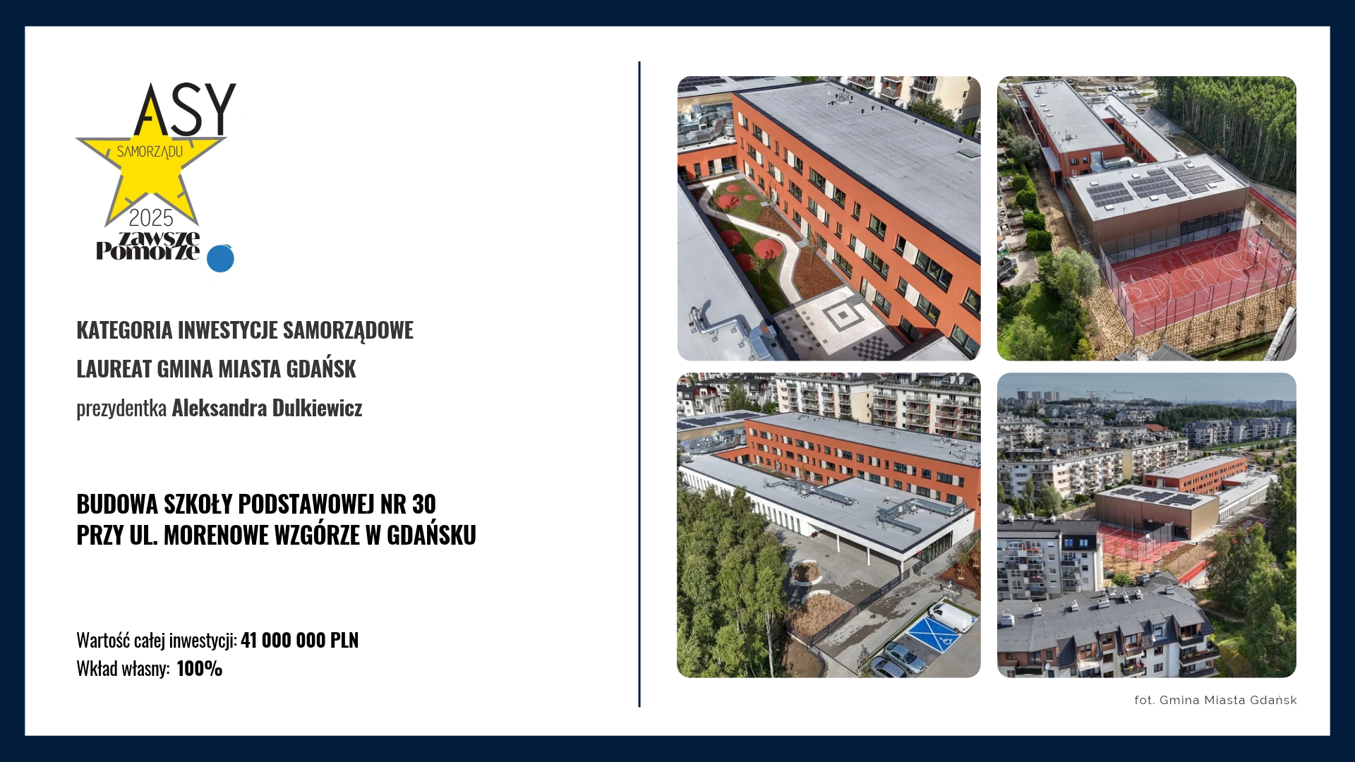 budowa Szkoły Podstawowej nr 30 przy ul. Morenowe Wzgórze, Gdańsk