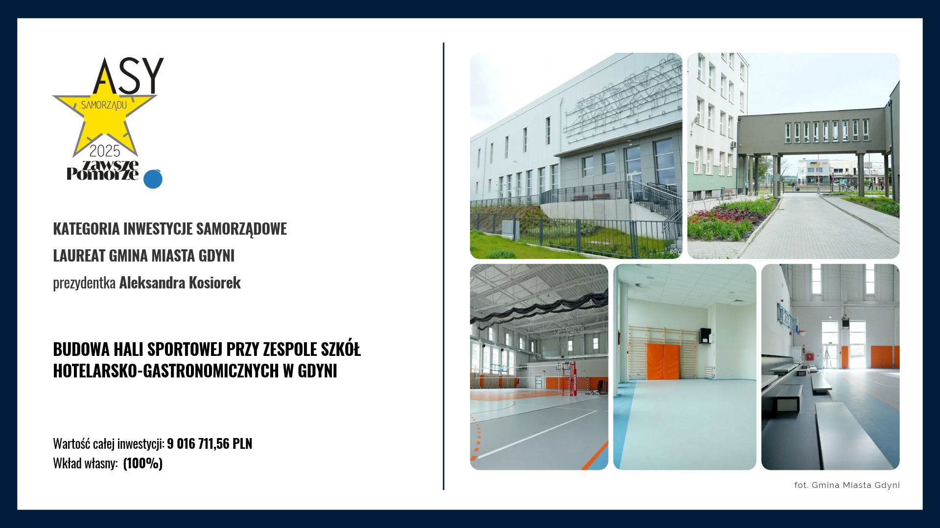 budowa hali sportowej przy Zespole Szkół Hotelarsko-Gastronomicznych, Gdynia