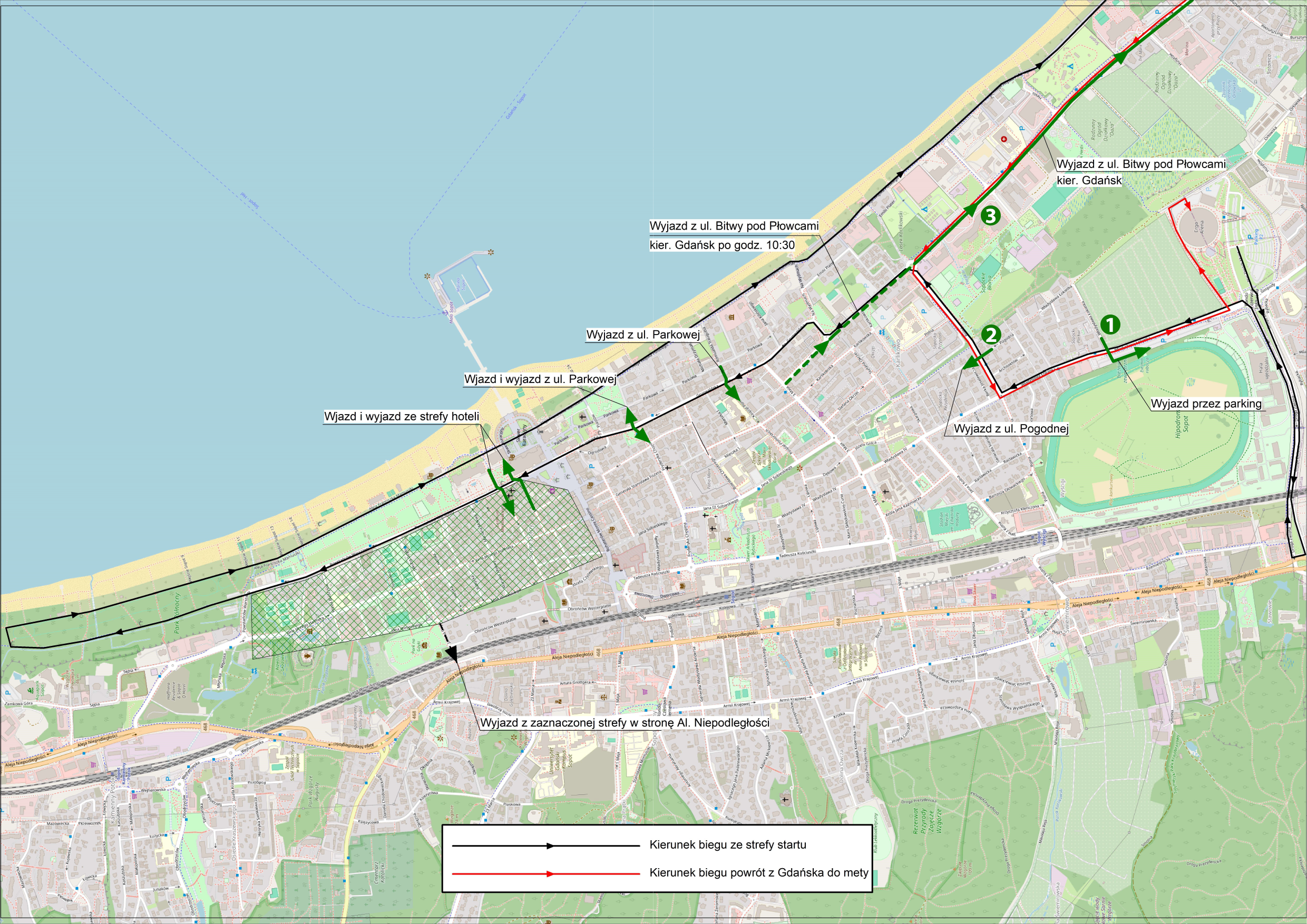 PKO Sopot Półmaraton, mapa