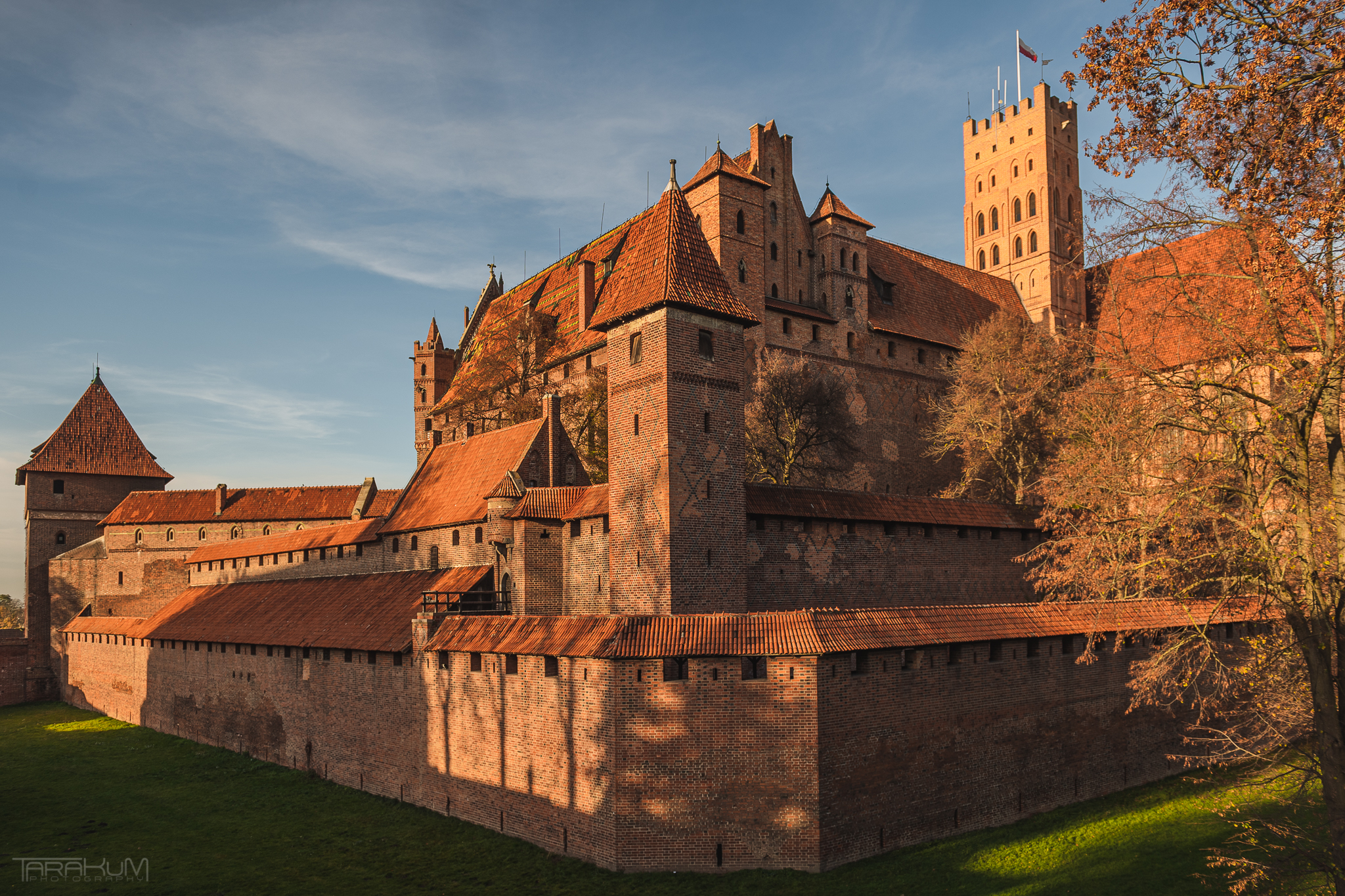 Zamek w Malborku jesienią